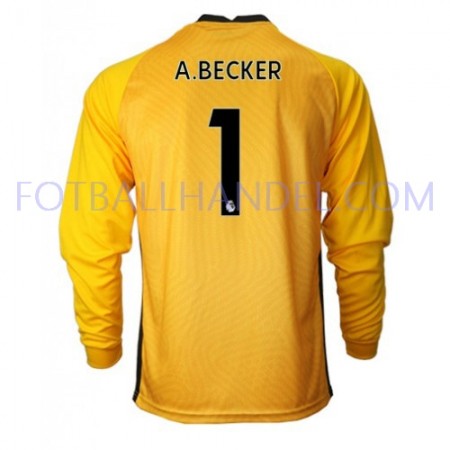 Herre Fotballdrakter Keeper Liverpool Alisson Becker 1 Borte 2020-21 Langermet